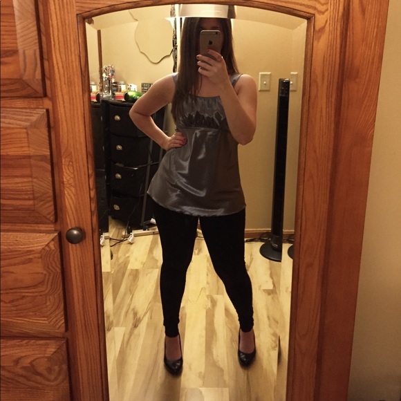 Metallic Gray/Silver Dressy Tank - Picture 2 of 7